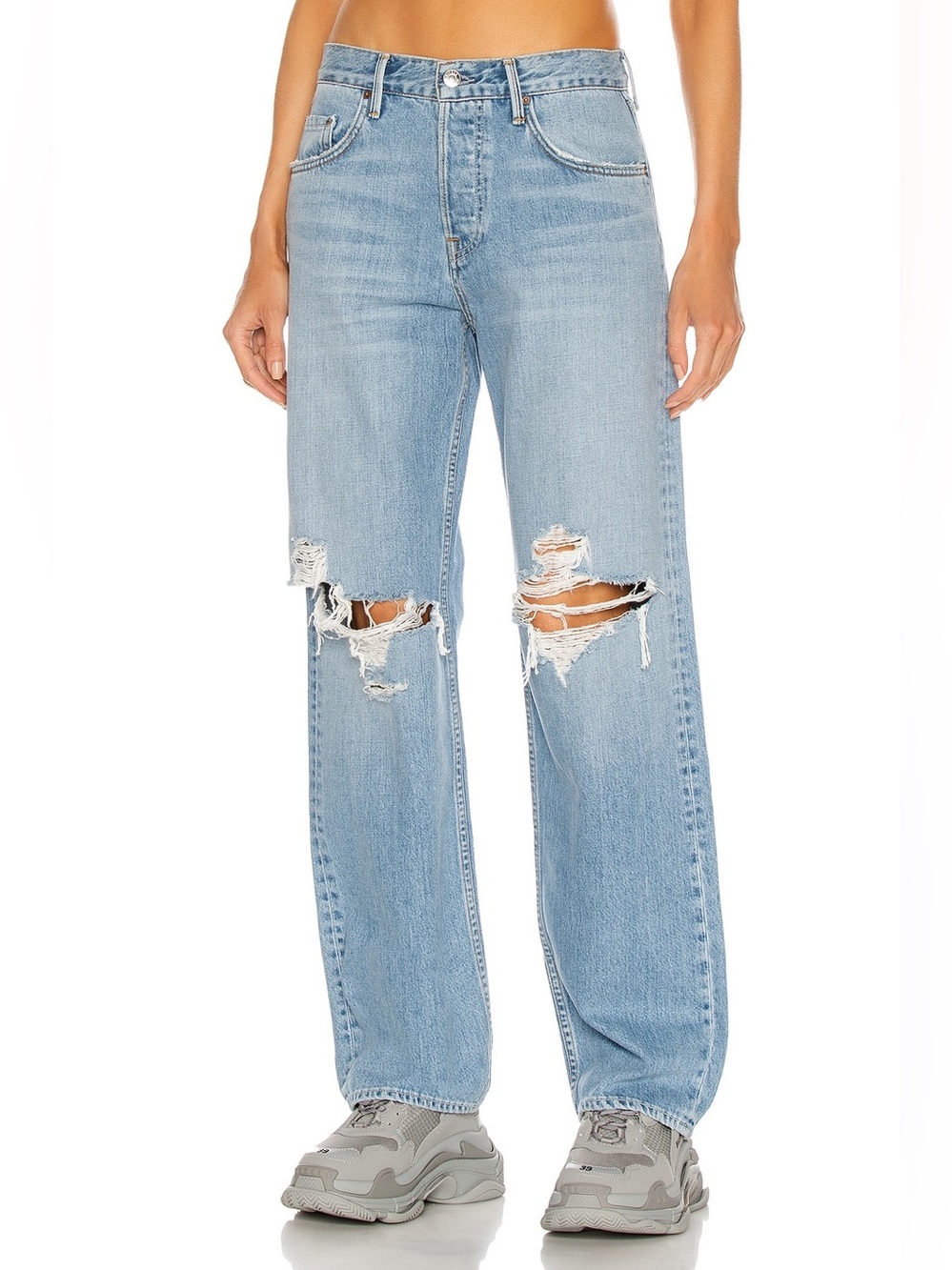 GRLFRND The Bella Low Rise Boyfriend Jeans in Fairfax Distressed Size 26